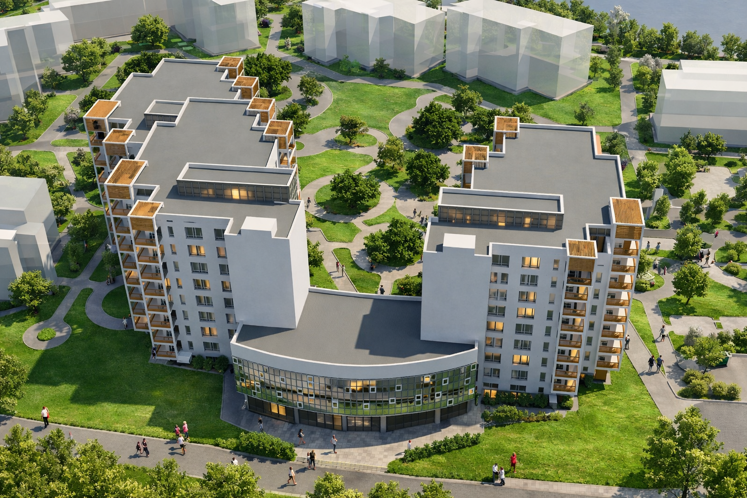 Эскизное предложение микрорайона — изображение 1